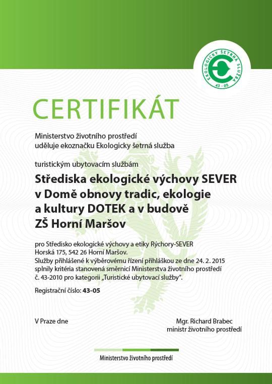 Ekocentrum Dotek Horní Maršov Esterno foto